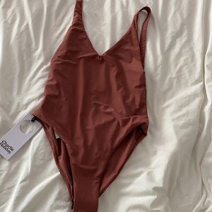 Charlie Holiday swimsuit sz8 low back high cut NWT